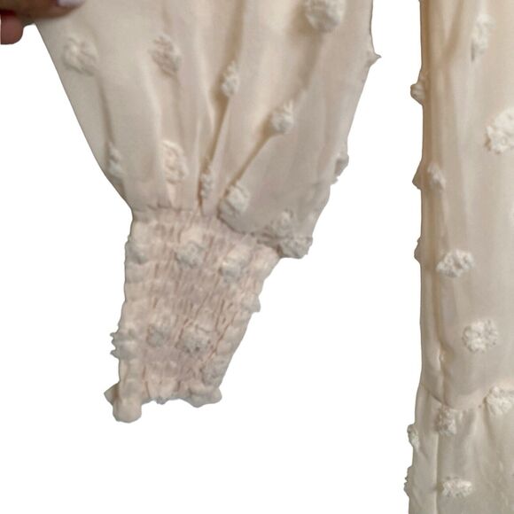 Lulus Lust or Love Embroidered Lace Long Sleeve Mini Dress Cream Size XL - Picture 7 of 14